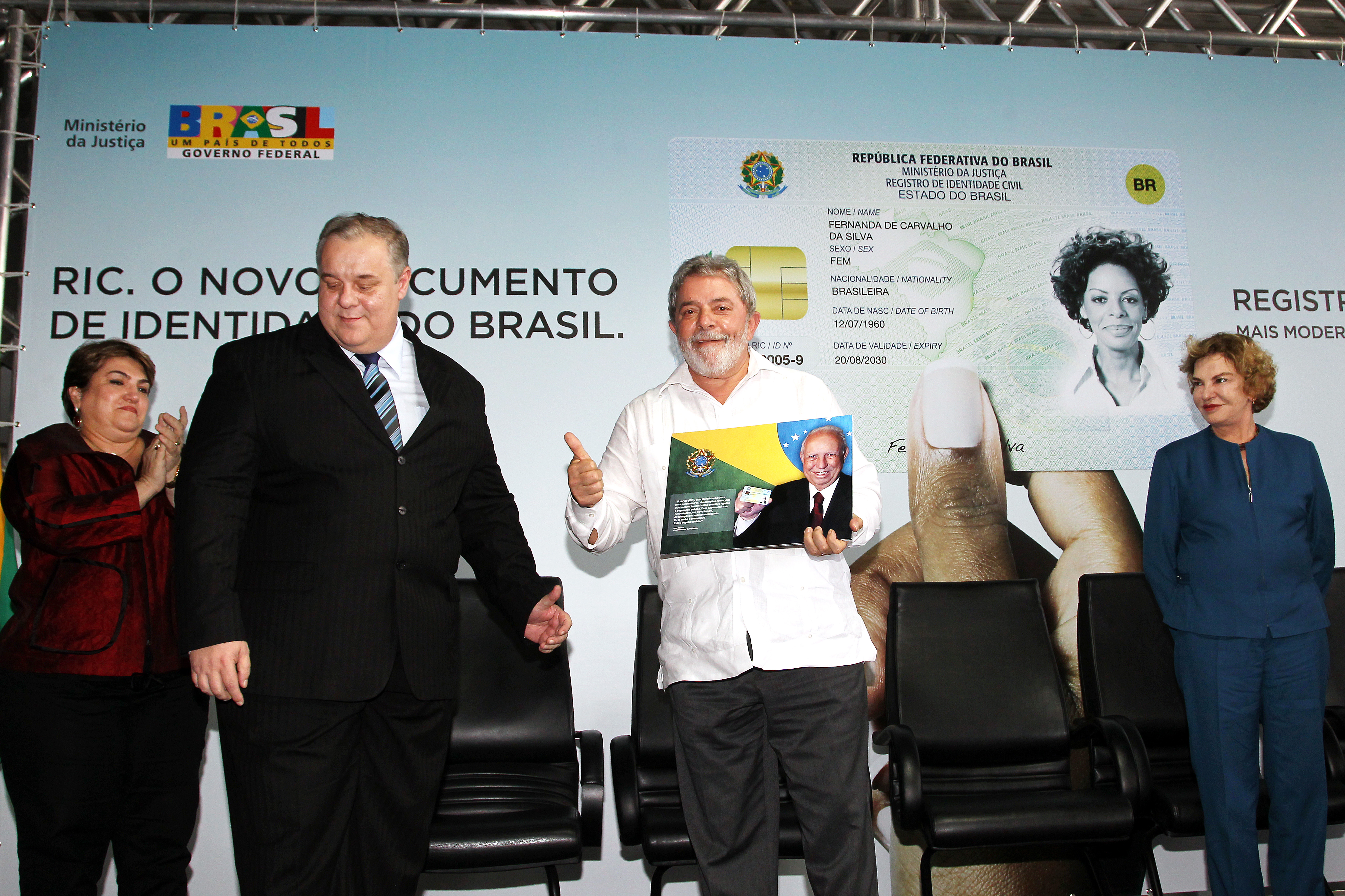 Presidente Lula durante cerimônia de lançamento do novo Registro de Identidade Civil (RIC) e posse do Conselho Nacional de Segurança Pública 